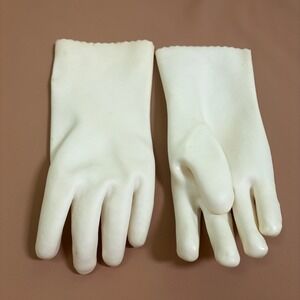 Ronco Rotisserie Oven Gloves White Heat Resistant Rubber Showtime BBQ Pair OEM